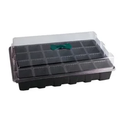 Best 3-pack 24 celler plantor plantlåda plast blomträdgård plantskola kruka planteringsfrölåda kit med lock trädgårdsodlingslåda Kit För Växt- & Örtplantering