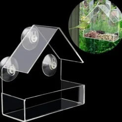 Clearance 2-Pack - Fågelmatare med sugpropp för fönster För Fåglar & Småvilt