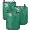 Hot 3-pack 72 gallon trädgårdsavfallspåsar, återanvändbara trädgårdspåsar, trädgårdspåsar, avfallsbehållare A386 Trädgårdskorgar