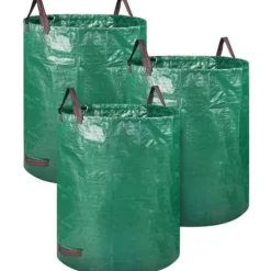 Hot 3-pack 72 gallon trädgårdsavfallspåsar, återanvändbara trädgårdspåsar, trädgårdspåsar, avfallsbehållare A386 Trädgårdskorgar