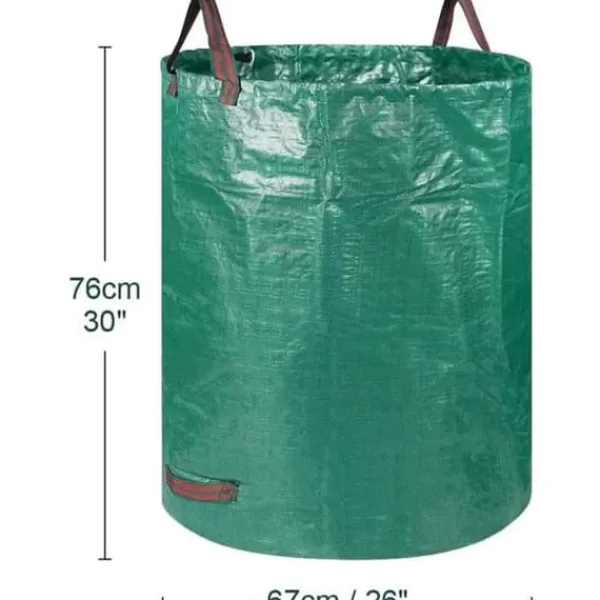 Hot 3-pack 72 gallon trädgårdsavfallspåsar, återanvändbara trädgårdspåsar, trädgårdspåsar, avfallsbehållare A386 Trädgårdskorgar