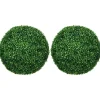 2-pack buxbomkulor 50 cm konstgjorda, plast, för hem, kontor & trädgård
