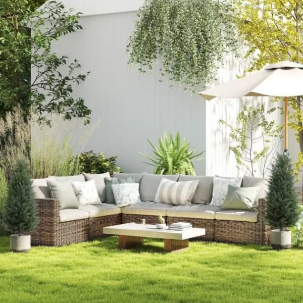 Outlet 2-pack konstgjord cypress 100 cm med jordspjut, naturtrogen för trädgård & hem Träd