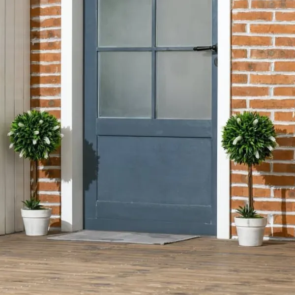 2-pack konstgjord lavendel 60 cm med kruka, realistisk konstblomma för hem & trädgård