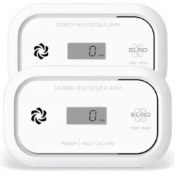 Pack med 2 Kolmonoxid Detektorer ELRO FC5003 | Sensor 10 År | med Visning | 2 Stycken