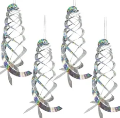 Sale 4-pack Reflekterande Fågelskrämmande 45 cm - Reflekterande & Vinddriven för Trädgård/Balkong | Skrämmer Fåglar Naturligt För Fåglar & Småvilt