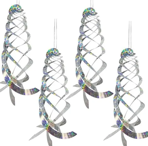 Sale 4-pack Reflekterande Fågelskrämmande 45 cm - Reflekterande & Vinddriven för Trädgård/Balkong | Skrämmer Fåglar Naturligt För Fåglar & Småvilt