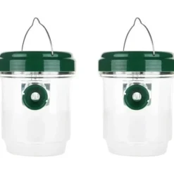 2-pack soldrivna getingfällor Vattentäta för utomhus, säkra bifällor, giftfria, bålgetingsfällor Re[303]