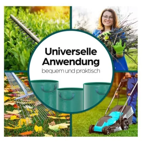 Clearance 3-pack trädgårdsavfallspåsar - 272 L - Trädgårdspåsar - Lövgräspåsar - Fristående - Stabil - Vattentät - UV-beständig Trädgårdskorgar