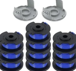 Outlet 8-pack trimmerspolar med trimmertråd och lock RYOBI grästrimmer Trädgårdsmaskiner
