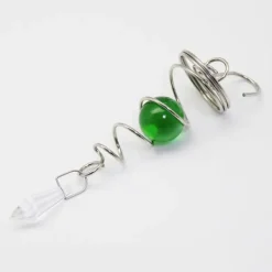 Outlet 2-pack 7-tums prydnadsbollar med spiralsvans dekorativ vindstabilisator inomhus- och utomhusträdgårdsdekoration rostfritt stål glasbollar med hängand | CDON Vinddekoration