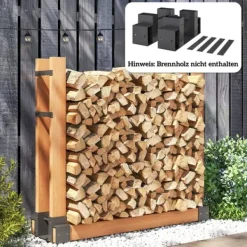Hot 2-pack vedställ för inomhus 33,5×10×15,5 cm, justerbar längd, metall, svart Tillbehör Till Vedeldade Kaminer & Öppna Spisar