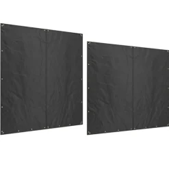 Online 2-pack överdrag för vedställ 174 cm, vattentätt 600D oxford, UV-skydd, passar 176B x 163/175H cm, svart Tillbehör Till Vedeldade Kaminer & Öppna Spisar