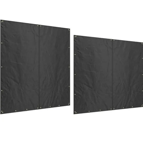 Online 2-pack överdrag för vedställ 174 cm, vattentätt 600D oxford, UV-skydd, passar 176B x 163/175H cm, svart Tillbehör Till Vedeldade Kaminer & Öppna Spisar