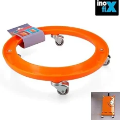 Discount Pad för butancylinder - INOFIX - m88573 - Diameter 310mm - Orange färg - 68mm hög Stöd Med Hjul, Säten & Knäskydd För Trädgårdsskötsel