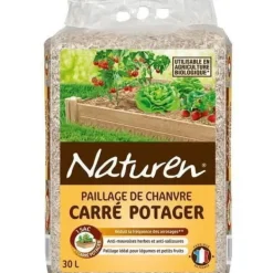 Paillage Carré köksträdgård UAB 30 L - Anpassat format för kvadratisk köksträdgård - Förhindrar ogräsförekomst - 30 L = 1,5m² - NATCHA3