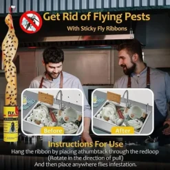 Paket med 16 flugfångarrullar, självhäftande remsor, flugfällor, limrullar, flugfällor, för inomhusbruk[J578]