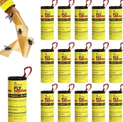 Discount Paket med 16 flugfångarrullar, självhäftande remsor, flugfällor, limrullar, flugfällor, för inomhusbruk[J578] Skadedjursfällor