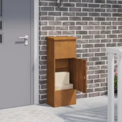 Clearance Paketbox Rostig 44,5 x 29 x 110,5 cm Väderbeständig stål Postlådor & Brevlådor