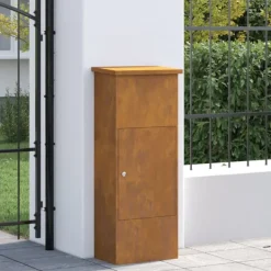Clearance Paketbox Rostig 44,5 x 29 x 110,5 cm Väderbeständig stål Postlådor & Brevlådor