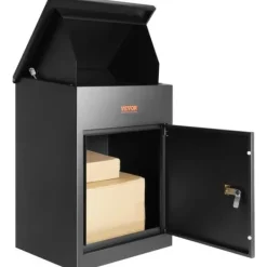 Paketlåda - VEVOR - 44 x 35 x 58,3 cm Galvaniserat stål Låsbar kod - Fristående Väggmontering Stöldskyddsdeflektor
