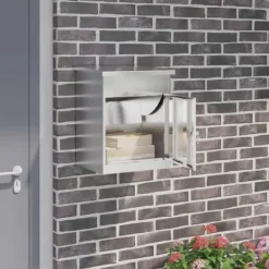 Discount Paketlåda för utomhusbruk - Säker lagring i rostfritt stål | Färg: Svart | Storlek: 44x35x59 cm Postlådor & Brevlådor