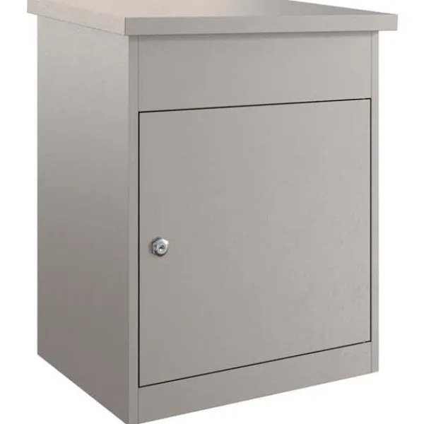 Hot Paketlåda i Cortenstål - Modern och Låsbar Design | Storlek: 44x35x59 cm | Färg: Rostig Postlådor & Brevlådor