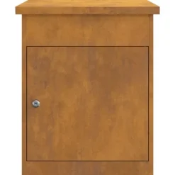 Hot Paketlåda i Cortenstål - Modern och Låsbar Design | Storlek: 44x35x59 cm | Färg: Rostig Postlådor & Brevlådor