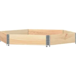 vidaXL Pallkrage sexhörning 160x160 cm massiv furu