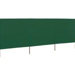 Hot 3-panelers vindskydd i högkvalitativt tyg | Färg: Grön | Storlek: 400x160 cm Vinddekoration