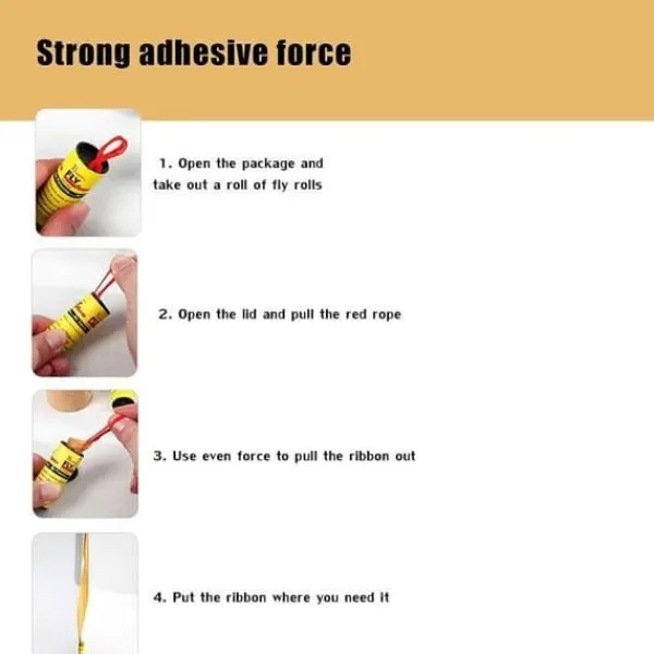 Online Pappersflugfångare, 20 rullar flugpappersrullar, klibbigt papper, flugpappersremsor, myggfångartejp Flugsmällor