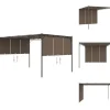 Sale Partytält & paviljoner - Living Trädgårdspaviljong med draperier 4x3x2,25 m taupe Valvbågar, Spaljéer, Bersåer & Pergolor
