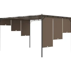 Sale Partytält & paviljoner - Living Trädgårdspaviljong med draperier 4x3x2,25 m taupe Valvbågar, Spaljéer, Bersåer & Pergolor