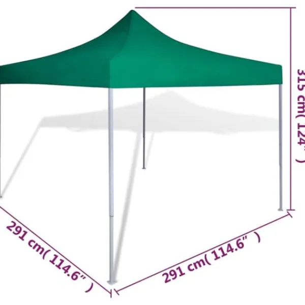 Outlet Partytält & paviljoner - Living Grönt hopfällbart tält 3 x 3 m Tält & Lusthus