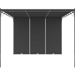 Partytält & paviljoner - Living Trädgårdspaviljong med draperier 4x3x2,25 m antracit