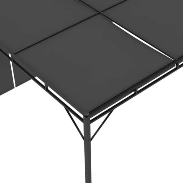 Partytält & paviljoner - Living Trädgårdspaviljong med draperier 4x3x2,25 m antracit