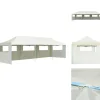 Discount Partytält & paviljoner - Living Pop-Up hopfällbart partytält med 5 sidoväggar 3x9 m gräddvit Tält & Lusthus