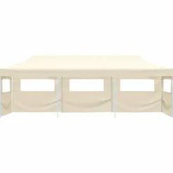 Discount Partytält & paviljoner - Living Pop-Up hopfällbart partytält med 5 sidoväggar 3x9 m gräddvit Tält & Lusthus