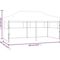 Outlet Partytält & paviljoner - Living Pop-Up hopfällbart partytält med sidoväggar 3x6 m antracit Tält & Lusthus