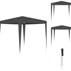 Partytält & paviljoner - Living Professionellt partytält 2,5x2,5 m antracit 90 g/m²