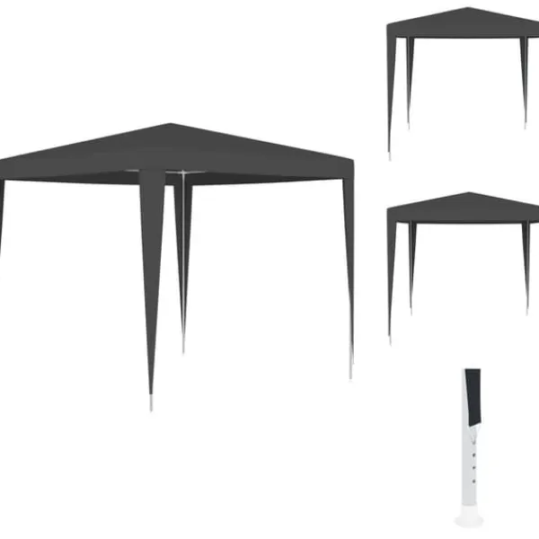 Partytält & paviljoner - Living Professionellt partytält 2,5x2,5 m antracit 90 g/m²