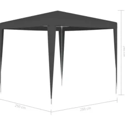 Partytält & paviljoner - Living Professionellt partytält 2,5x2,5 m antracit 90 g/m²