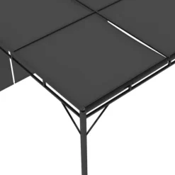 Partytält & paviljoner - Living Trädgårdspaviljong med draperier 3x3x2,25 m antracit Valvbågar, Spaljéer, Bersåer & Pergolor
