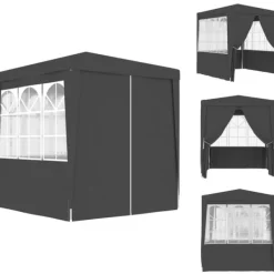 New Partytält & paviljoner - Living Professionellt partytält med väggar 2x2 m antracit 90 g/m² Tält & Lusthus