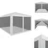 Discount Partytält & paviljoner - Living Partytält med 4 sidoväggar i nät 4x3 m Tält & Lusthus
