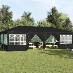 vidaXL Partytält Antracit och vitt 800 x 400 x 266 cm