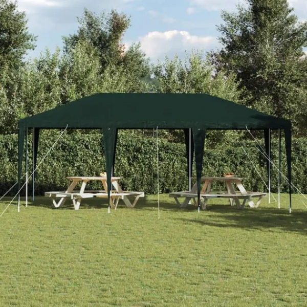 vidaXL Partytält Grön 600 x 400 x 266 cm Polyeten och Stål