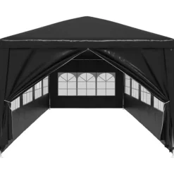 Partytält 3x12 m antracit - UV- och vattenbeständigt | Färg: Antracit | Storlek: 3x12 m
