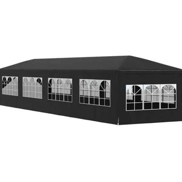 Partytält 3x12 m antracit - UV- och vattenbeständigt | Färg: Antracit | Storlek: 3x12 m