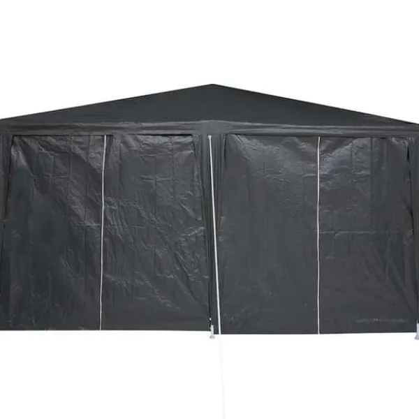 Best Partytält 4x4 m med 8 väggar - Rymligt och stiligt | Färg: Antracit | Material: PE Tält & Lusthus